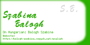 szabina balogh business card